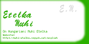 etelka muhi business card